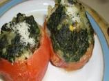 Baked Spinach-Topped Tomatoes