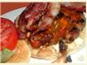 Chipotle-Honey BBQ Bacon Burger with Gorgonzola Cheese