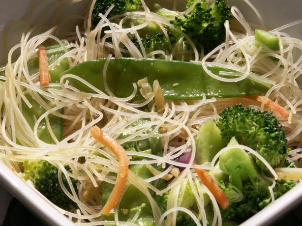 Rice Noodles with Ginger and Snow Peas. Photo by JanuaryBride