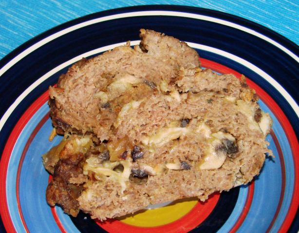 Cheese and Mushroom-Stuffed Meatloaf. Photo by Boomette