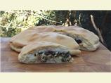 Feta-Olive Stuffed Flatbread