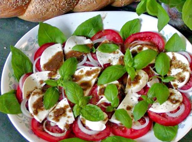 Basil , Tomato & Mozzarella Cheese. Photo by Rita~