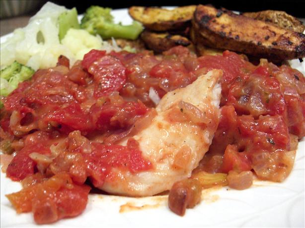 Baked Fish with Tomatoes. Photo by Derf
