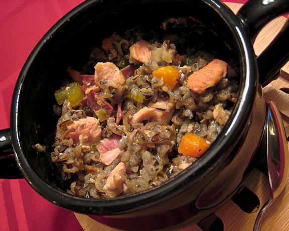 Low-Fat Crock Pot Herbed Turkey and Wild Rice Casserole. Photo by yogiclarebear