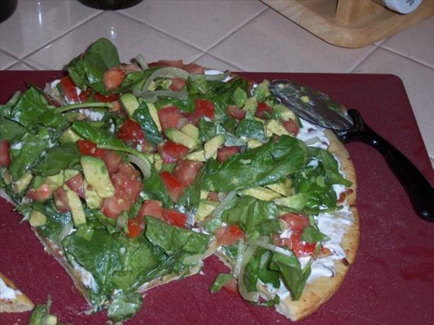Drake Hogestyn's Salad Pizza. Photo by I Cook Therefore I Am