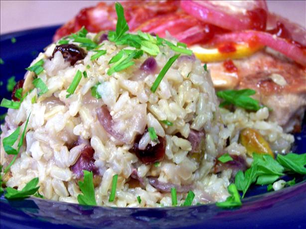 Party Brown Rice With Pistachios and Cranberries. Photo by Rita~