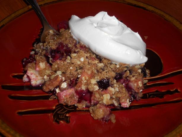 Blueberry Apple Crisp. Photo by Backwoods Baker