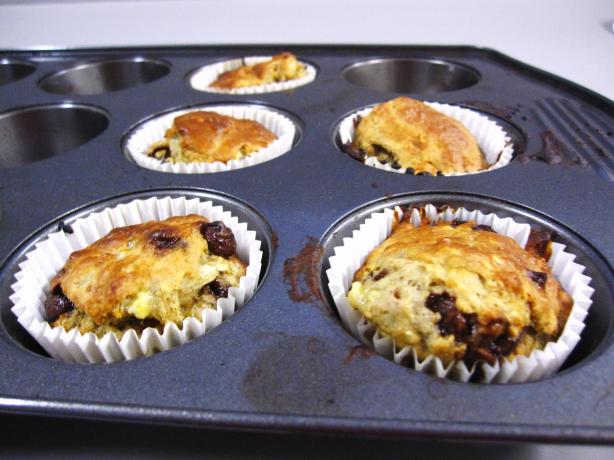 Low Fat Banana Oatmeal Chocolate Chip Muffins. Photo by Just Happy