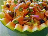 Watermelon, Feta and Black Olive Salad