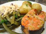 Grilled Limoncello Salmon Steaks. Photo by Derf