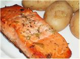 Grilled Limoncello Salmon Steaks. Photo by Patchwork Dragon