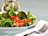 A Salad of Arugula (Rocket), Cherry Tomatoes and Sesame Seed. Photo by Andi of Longmeadow Farm
