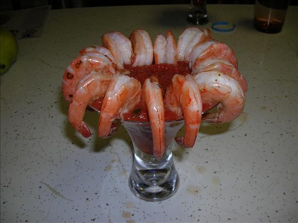 Peel and Eat Shrimp With Spicy Cocktail Sauce. Photo by the-cat-did-it