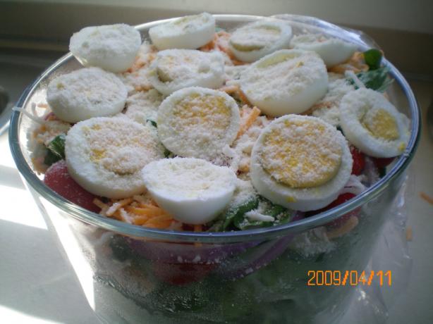 Linda's Luscious Layered Salad. Photo by CoffeeB