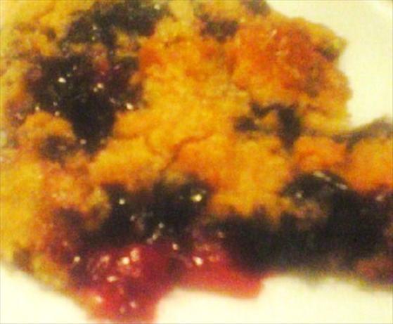 Plum and Blueberry Crisp. Photo by 2Bleu