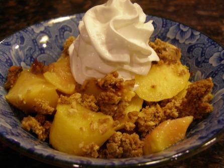 Peach Crumb Bake. Photo by DuChick