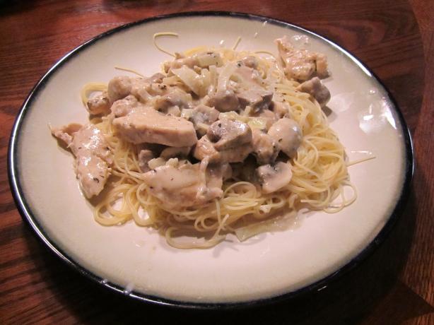 Chicken and Mushrooms in Sherry-Cream Sauce. Photo by Dr.JenLeddy