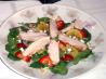 Strawberry and Kiwi Spinach Salad With Grilled Chicken Breast. Recipe by LoriInIndiana