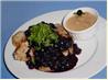 Caputo's Pork Chops With Pear Puree And Blueberries
