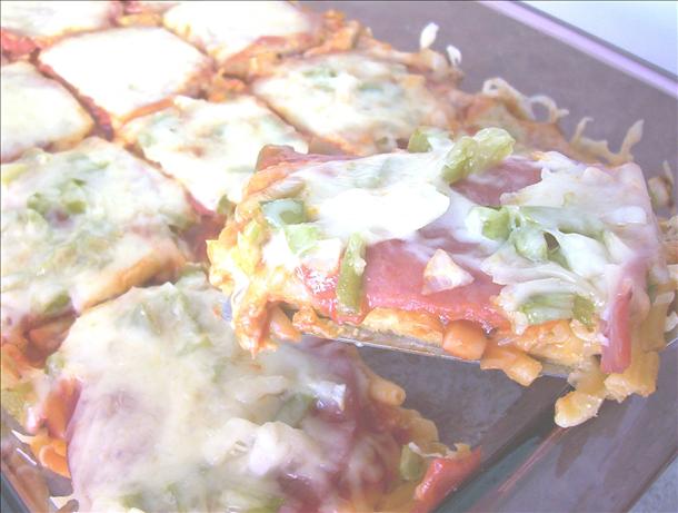 Pizza with Macaroni Crust. Photo by * Pamela *