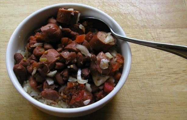 Cajun Sausage and Red Beans. Photo by Brie C
