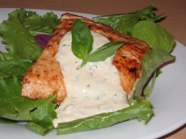 Grilled Salmon With Horseradish Sauce. Photo by The Flying Chef