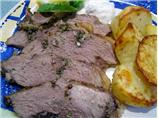 Grilled Butterflied Leg of Lamb with Lemon, Herbs and Garlic