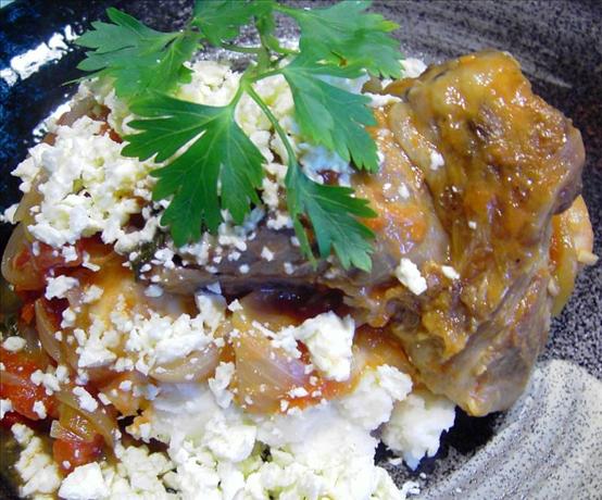 Lamb Shanks with Oregano and Feta. Photo by JustJanS