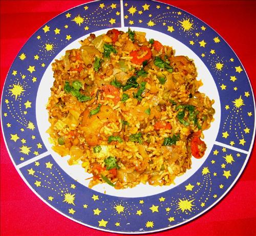 Taste of Heaven - Mushroom and Carrots Biryani. Photo by eatrealfood