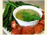 Grilled Tomatoes and Asparagus With Pesto Garnish. Recipe by Rita~