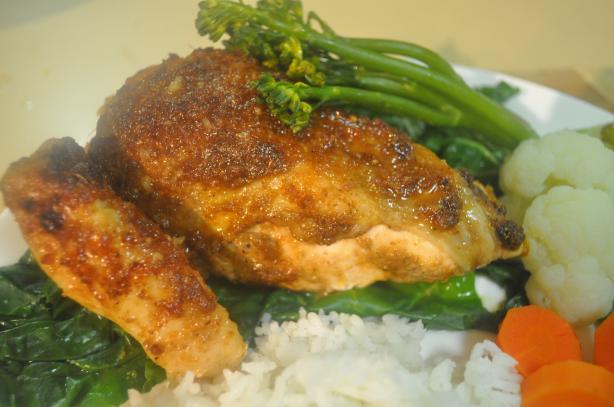 Spiced Chicken With Honey-Ginger Glaze. Photo by I'mPat