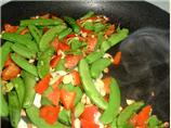 Garlicky Snow Peas