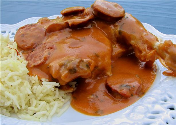 Wild Duck and Andouille Sauce Piquant. Photo by lazyme
