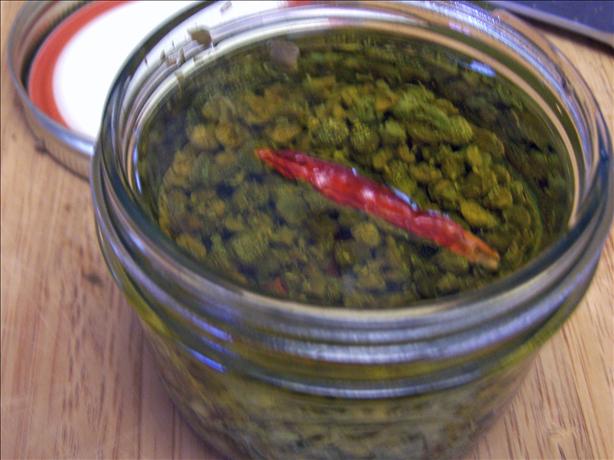 Olive Oil with Capers and Chili Peppers. Photo by Rita~