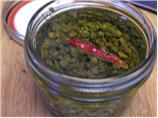Olive Oil with Capers and Chili Peppers
