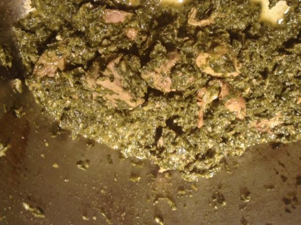 Lamb with Spinach (Dilli Ka Saag Gosht). Photo by Chef #806169