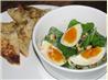 Baby Spinach & Pine Nut Salad with Creamy Bacon Dressing. Recipe by EeeGee