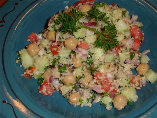 Fresh and Light Garbanzo Salad. Photo by Carianne