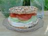 vegetarian bagel sandwich