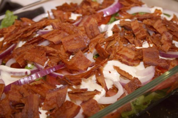 Bacon Lettuce &Tomato Layered Salad. Photo by CandyTX