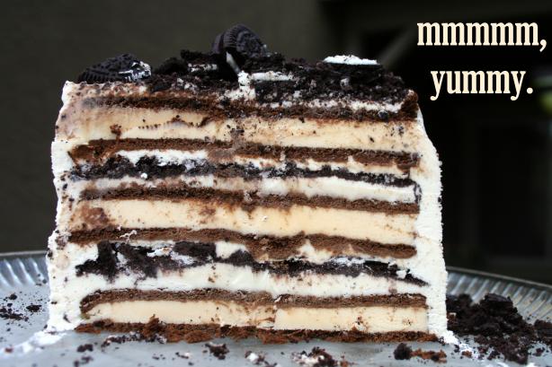 3 Ingredient Ice Cream Sandwich Cake. Photo by WishTrish