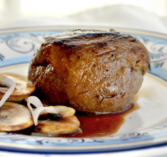 Filet Mignon With Mushroom-Wine Sauce - Light Version Weight Wat. Photo by Andi of Longmeadow Farm