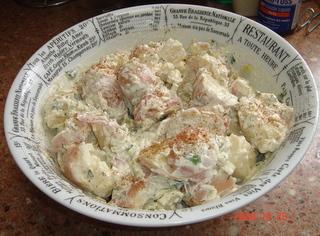 new potato salad. Photo by Elkaybee
