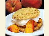 Peaches and Cream Shortcakes with Cornmeal-orange Biscuits