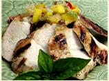 Grilled Chicken Breast with Spicy Pineapple Mango Salsa