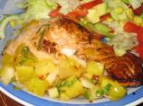Grilled Salmon W/Pineapple Salsa. Photo by Heydarl