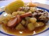 Hot Sausage Links and Beans Casserole
