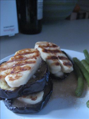 Halloumi and Eggplant (Aubergine) Stack. Photo by TheBostonBean