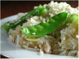 Snow Pea and Sesame Pilaf