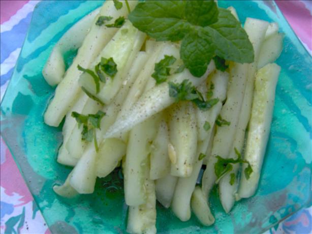 Cucumbers With Mint Vinaigrette. Photo by Sharon123